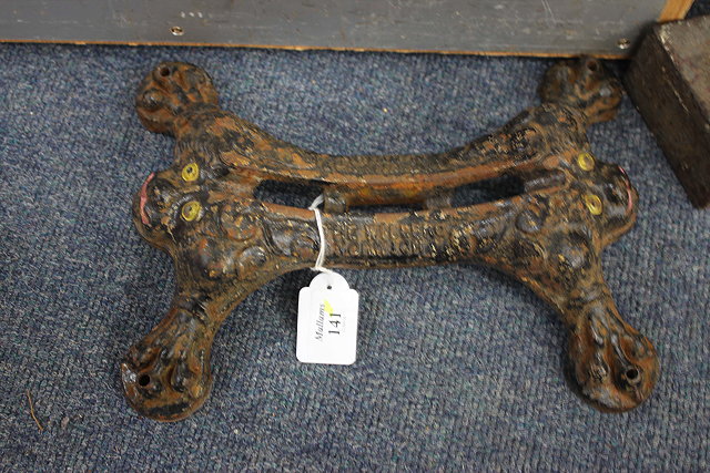 Appraisal: AN ANTIQUE CAST IRON BICYCLE STAND the 'Willbro' of Norwich