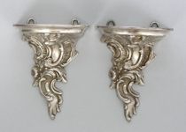 Appraisal: Pair of Rococo Style Wall Brackets late th Century Matching