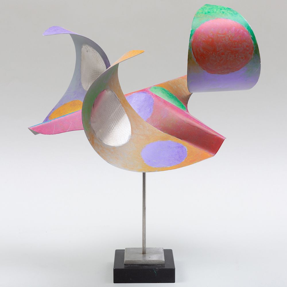 Appraisal: George Rickey - Untitled Stainless steel and polychrome signed 'Rickey'