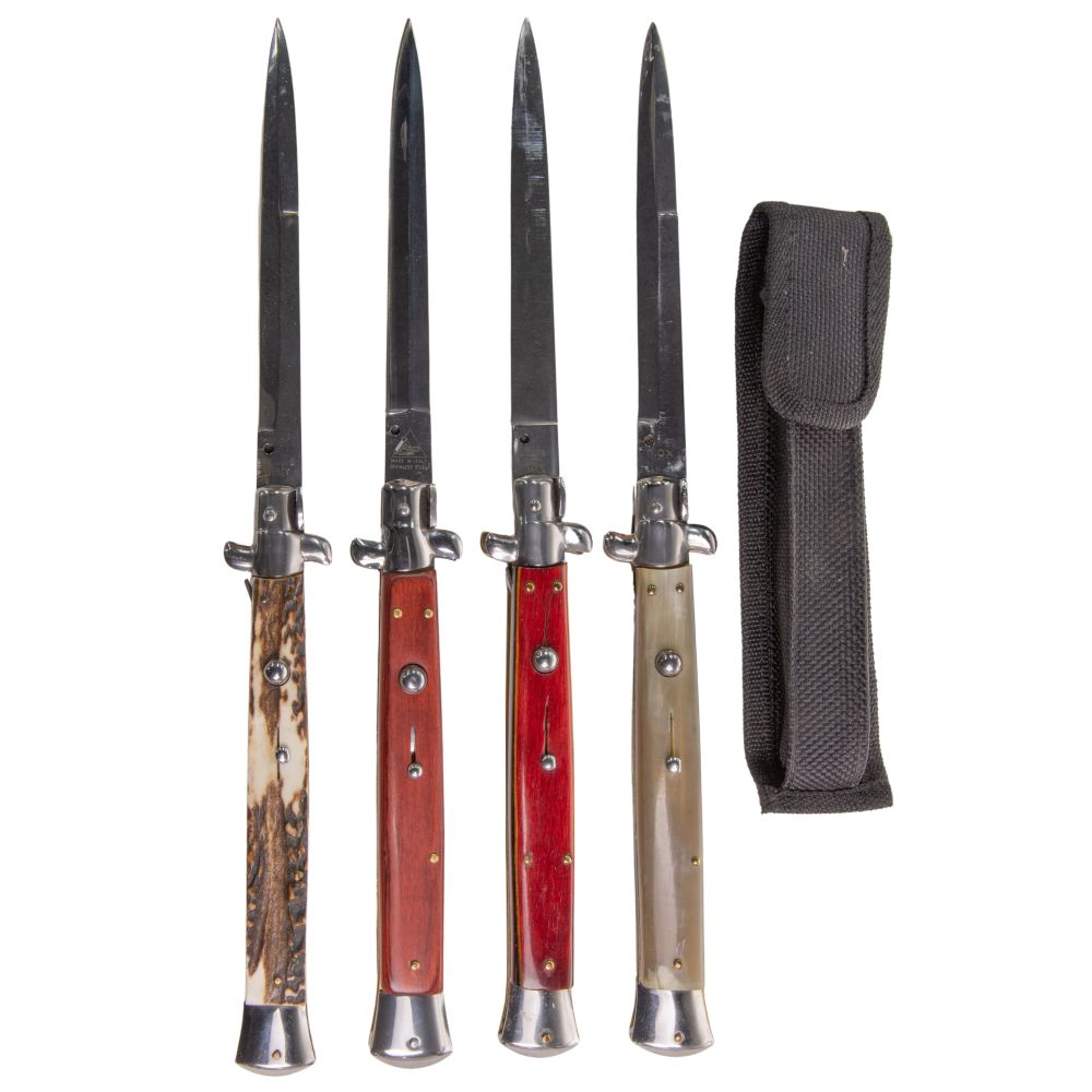 Appraisal: AKC AND FRANK B ITALIAN STILETTO SWITCHBLADE KNIFE ASSORTMENT items