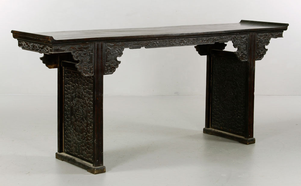 Appraisal: - Chinese Zitan Wood Table Zitan wood table China x