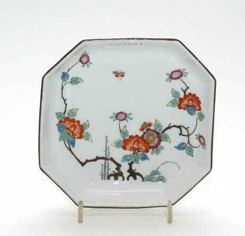 Appraisal: OCTAGONAL DISH WITH KAKIEMON STYLE DECORATION Meissen circa Two flowering