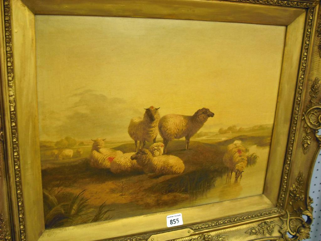 Appraisal: After Thomas Sydney Cooper - - sheep on the banks