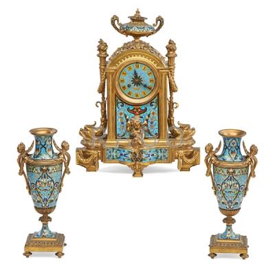 Appraisal: FRENCH CLOCK GARNITURE SET Condition Report