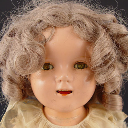 Appraisal: VINTAGE IDEAL SHIRLEY TEMPLE COMPOSITION DOLL WITH BUTTON Open mouth