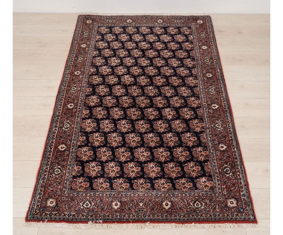 Appraisal: Sarouk center hall carpet with blue field th c '