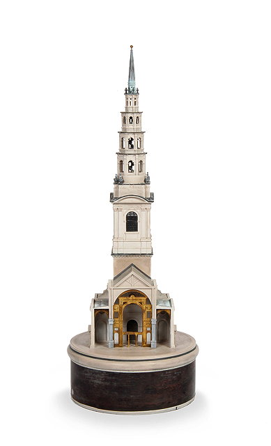 Appraisal: A PLASTER MODEL OF ST BRIDES CHURCH STEEPLE by Timothy