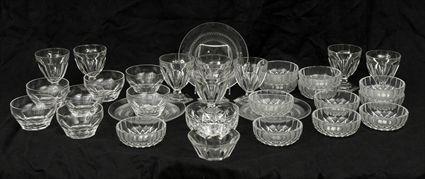 Appraisal: Twelve Baccarat Cut Sherbet Glasses Acid stamped mark Together with