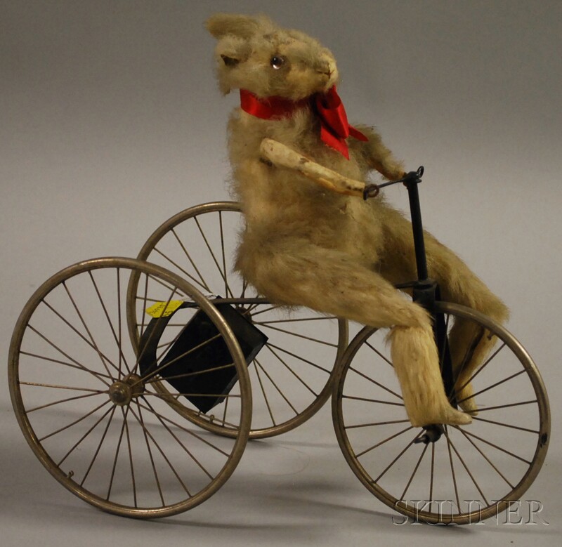 Appraisal: Rabbit on a Tricycle Wind-up Toy probably Germany late th