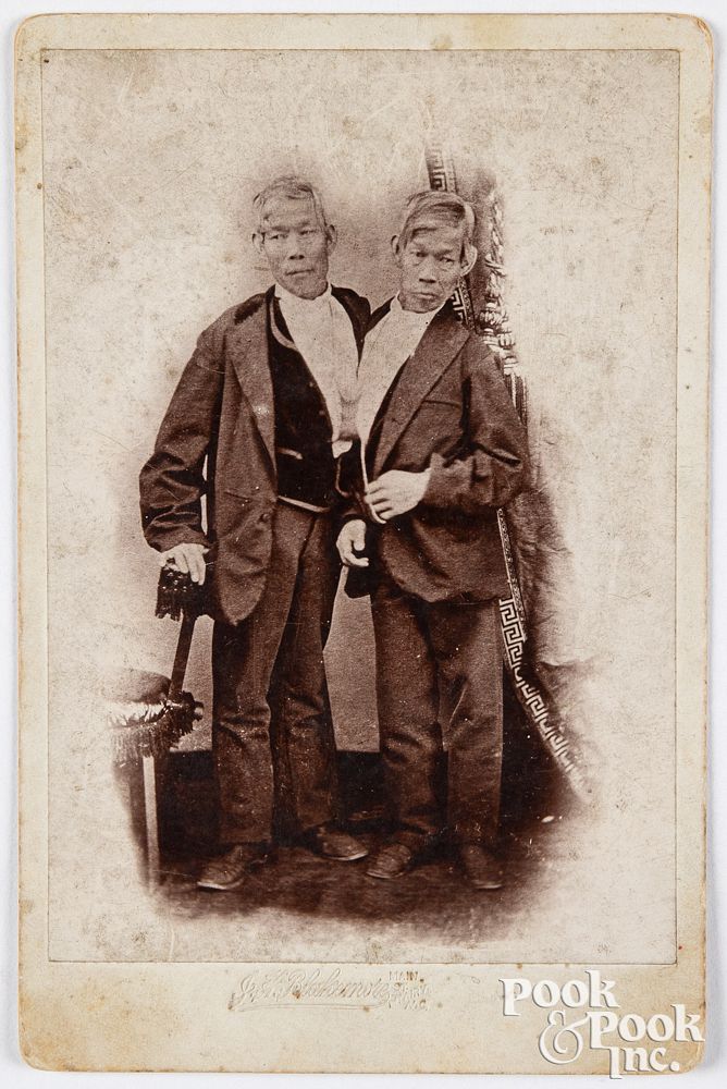 Appraisal: Cabinet Card photograph of Chang and Eng Bunker Cabinet Card