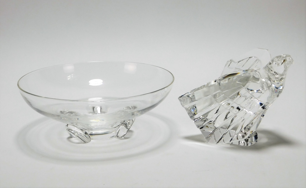 Appraisal: PC DONALD POLLARD FOR STEUBEN GLASS TABLE ITEMS New York