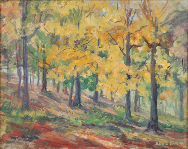 Appraisal: Josephine Davis American - Grant County Woods in autumn oil