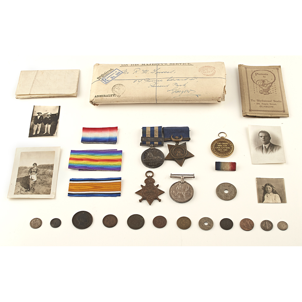 Appraisal: FORREST FAMILY - TWO GROUPS OF MEDALS ARMY AND NAVY