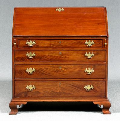 Appraisal: Pennsylvania Chippendale desk mahogany with yellow pine poplar and white