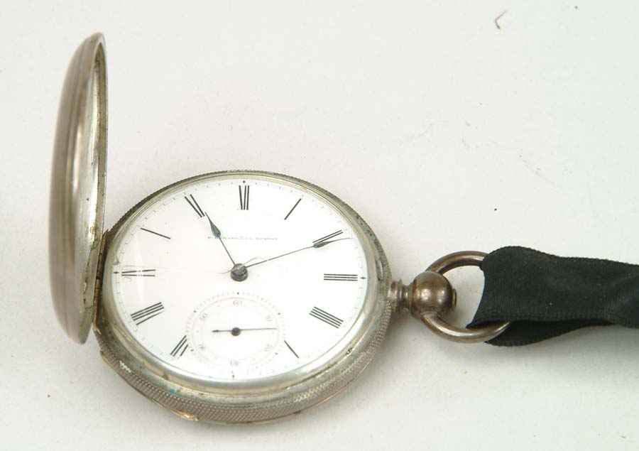 Appraisal: COIN SILVER HUNTER CASE E HOWARD CO BOSTON POCKET WATCH