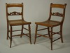 Appraisal: SIDE CHAIRS - Pair of Federal period tiger maple side