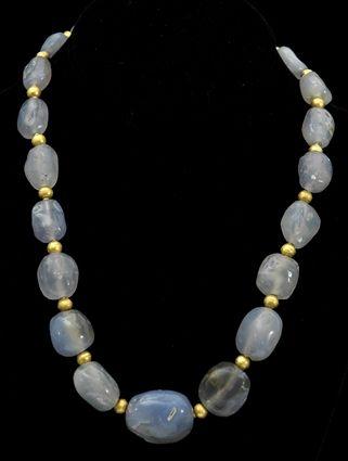 Appraisal: Chalcedony Bead Necklace