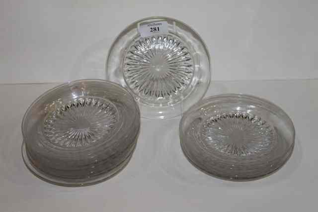 Appraisal: A SET OF TEN GLASS SIDE PLATES