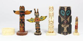 Appraisal: lot of Associated Native Inuit and North West Coast carvings