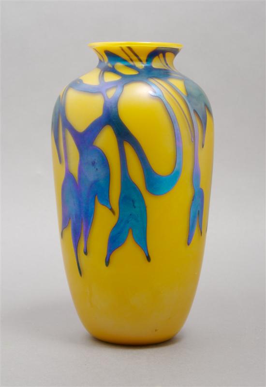 Appraisal: A Charles Lotton Glass Vase Height inches