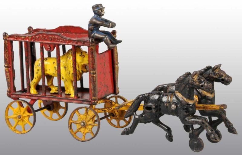 Appraisal: Cast Iron Hubley -Horse Royal Circus Cage Wagon Description Includes