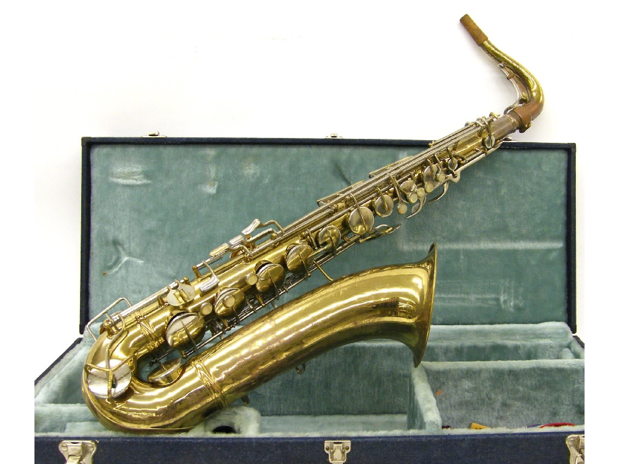 Appraisal: Conn gold lacquered tenor saxophone ser no case at fault