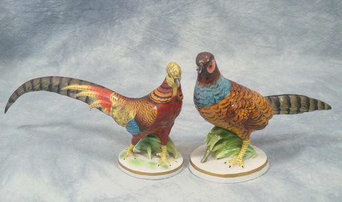 Appraisal: Sitzendorf porcelain bird figurines marked Germany the highest the longest