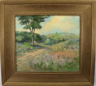 Appraisal: Nathaniel Berry - Oil on canvas painting of a spring