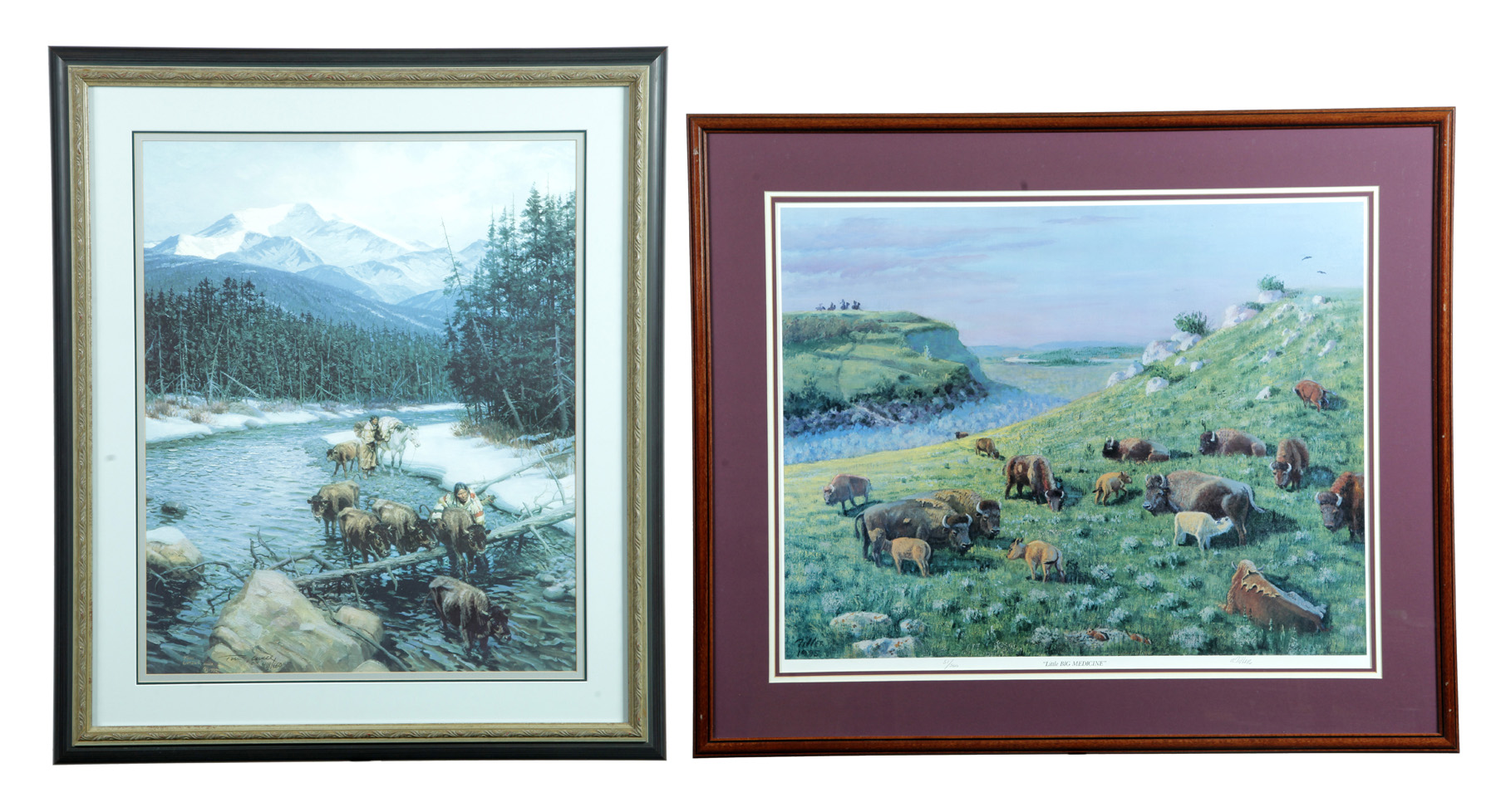 Appraisal: TWO FRAMED LIMITED EDITION PRINTS BY TOM LOVELL AND TILLER