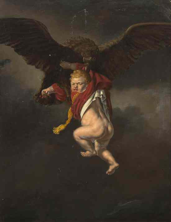 Appraisal: After Rembrandt van Rijn th century The Rape of Ganymede