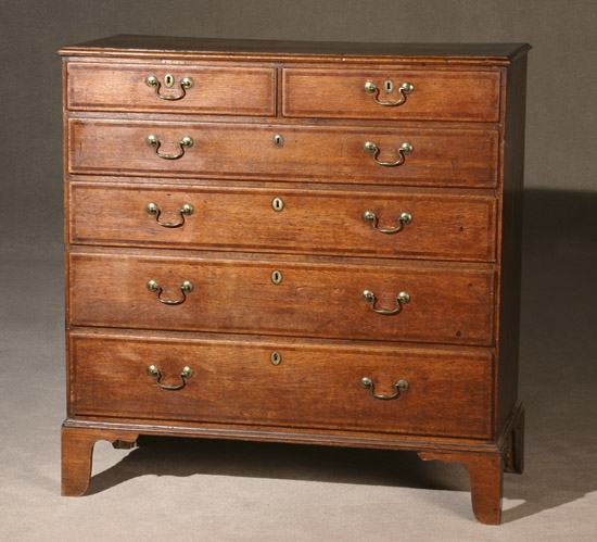 Appraisal: George III Oak Gentleman's Bureau Late th-Early th Century Height