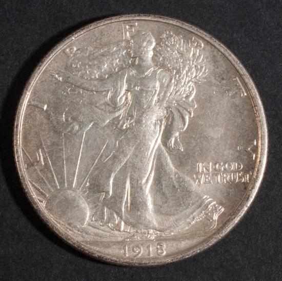 Appraisal: United States walking Liberty type silver half dollar -D MS-