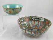 Appraisal: A Chinese ceramic bowl with detailed vignettes cm diameter together