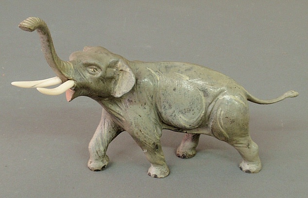 Appraisal: - Cast bronze standing elephant late th c h x