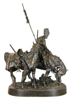 Appraisal: Sculpture Eugene Lanceray Eugene Lanceray Russian - Zaporozhsky Kazak on