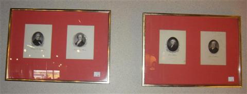 Appraisal: TWO PRINTS OF PRESIDENTS Print x in Framed John Adams