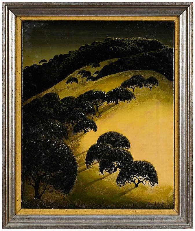 Appraisal: Eyvind Earle New York California - California Hills signed lower