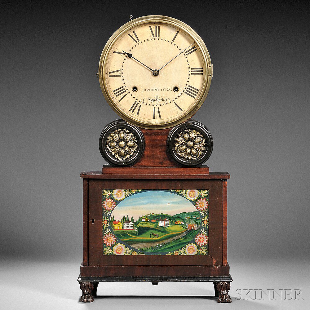 Appraisal: Joseph Ives Lever-spring Brooklyn Shelf Clock Brooklyn New York c