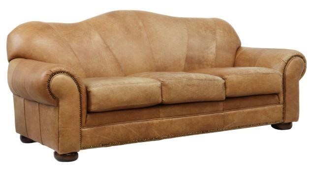 Appraisal: Southwest style camelback three-seat sofa late th c in light