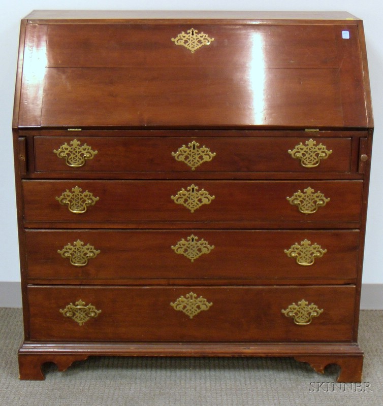 Appraisal: Chippendale Mahogany Slant-lid Desk wd in