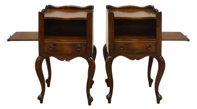 Appraisal: lot of Louis XV style mahogany nightstands early th c