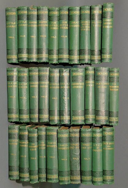 Appraisal: Set of Charles Dickens works thirty volumes clothbound and printed