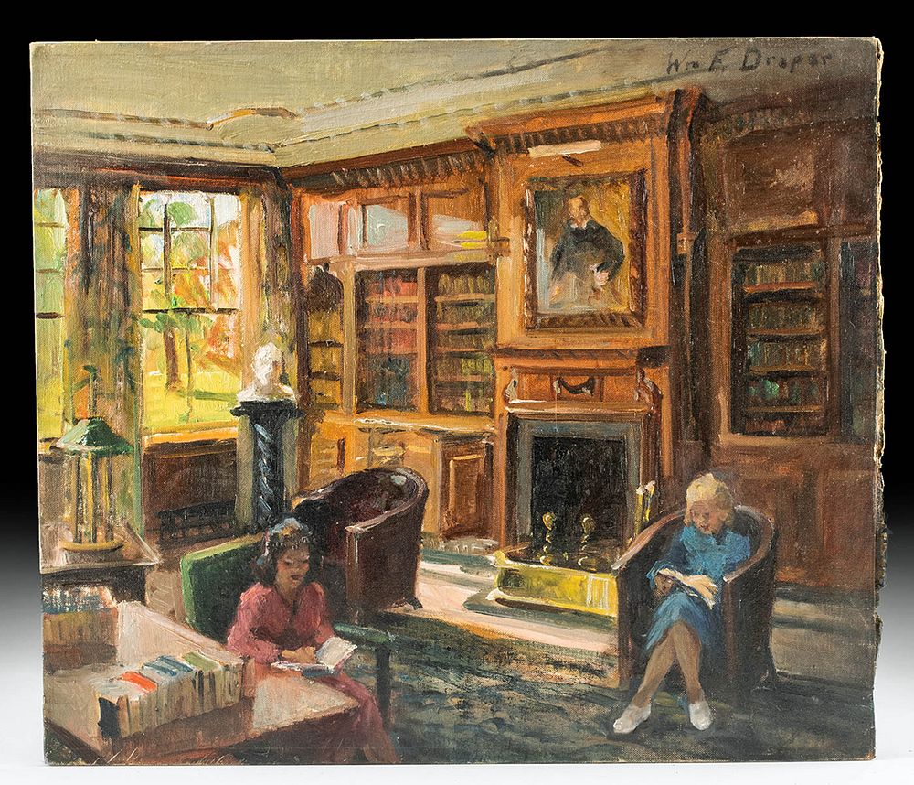 Appraisal: Signed William Draper Painting - Living Room William Franklin Draper