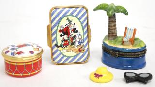 Appraisal: Enamel Boxes Including Halcyon Days for Tiffany The first a