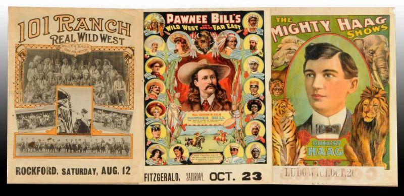 Appraisal: Ranch Pawnee Bill Mighty Haag Show Programs Description Circus programs