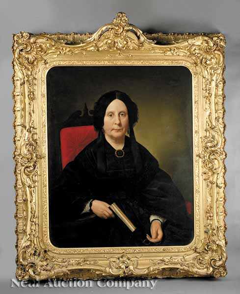 Appraisal: American School mid- th c Portrait of a Woman in