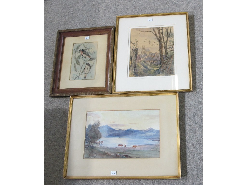 Appraisal: Lot comprising three watercolours - one by John Kidd Maxton