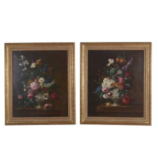 Appraisal: Dutch School pair still life paintings Dutch School pair still