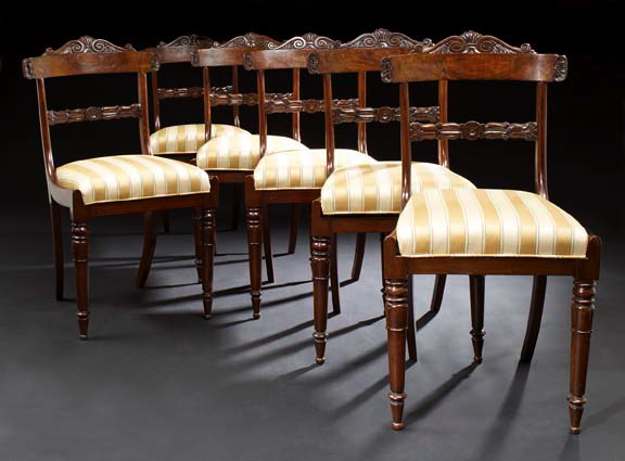 Appraisal: Handsome Suite of Six George IV Mahogany Dining Chairs second