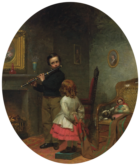 Appraisal: SEYMOUR JOSEPH GUY American - The Young Flautist oil on